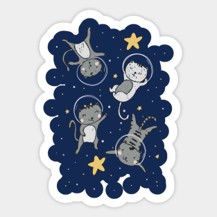 The Space Adventures Of Adorable Kitty Cats Sticker